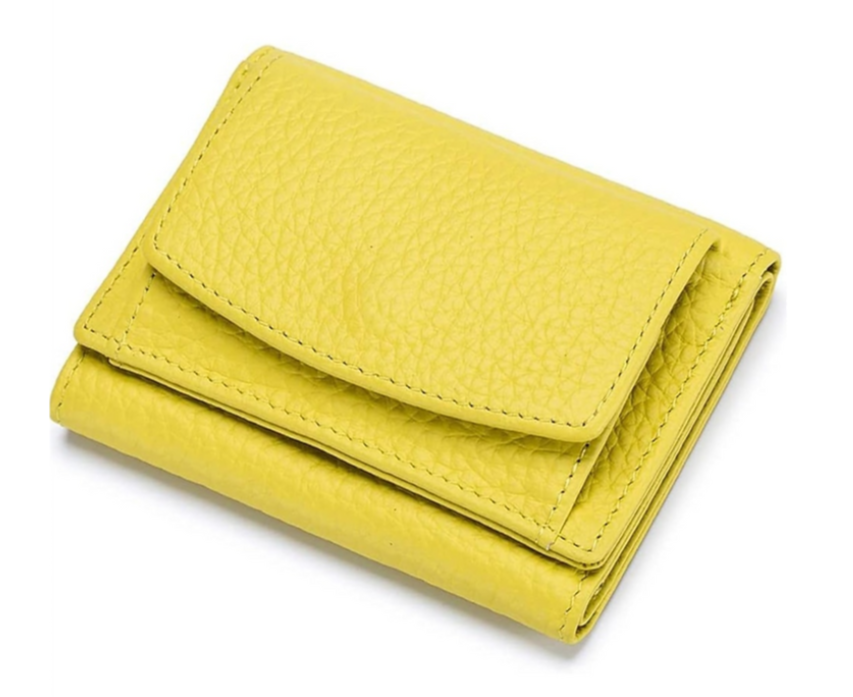 Fashionable Faux Leather Compact Wallet – RFID Blocking