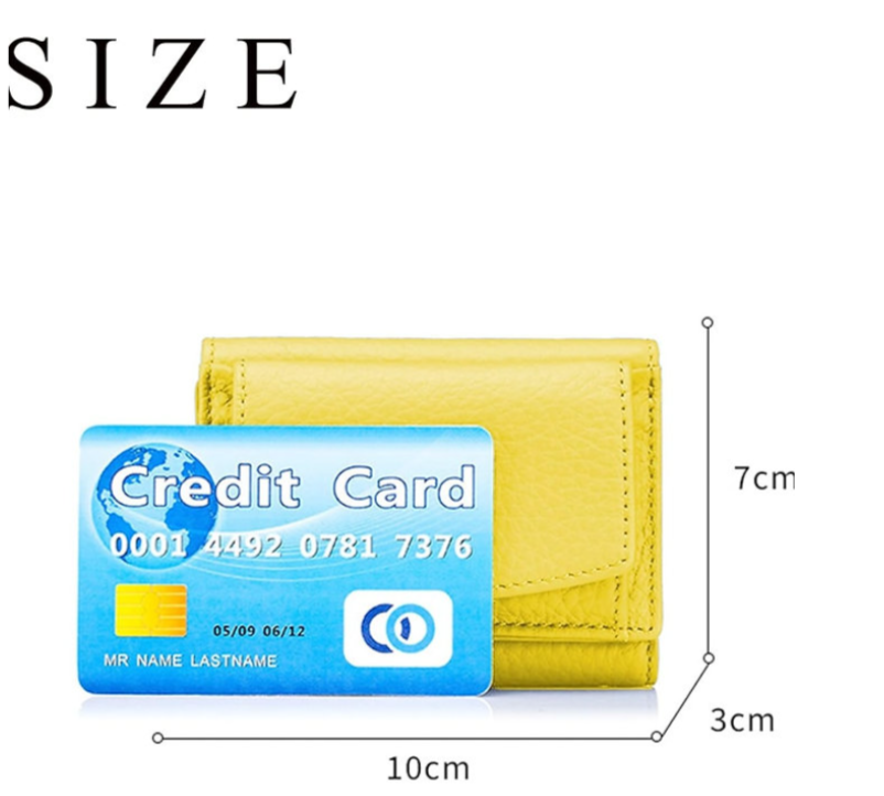 Fashionable Faux Leather Compact Wallet – RFID Blocking