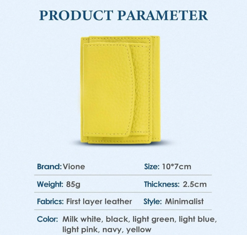 Fashionable Faux Leather Compact Wallet – RFID Blocking