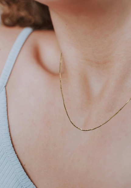 16" Solid 14K Yellow Gold Chain – 2mm Classic Link Necklace