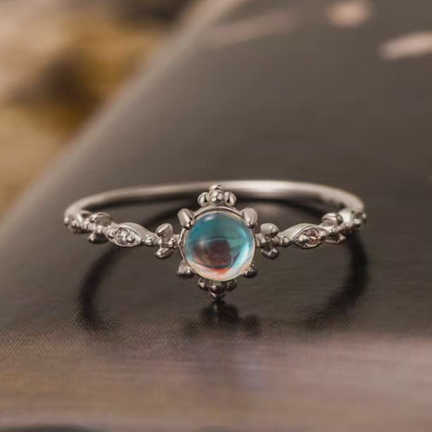 Luminous Moonstone Ring  – 925 Silver June Birthstone Jewelry