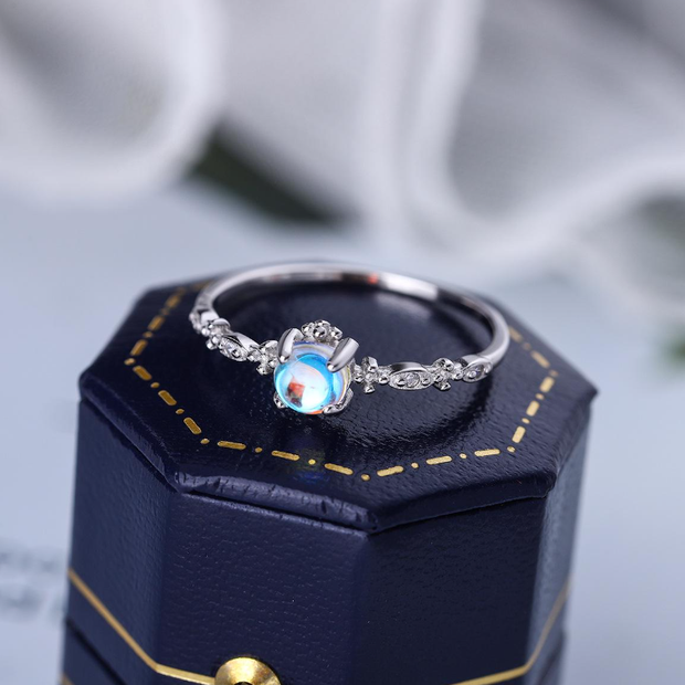 Luminous Moonstone Ring  – 925 Silver June Birthstone Jewelry