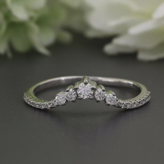 Wedding Rings Sterling 925 Silver Set of 2
