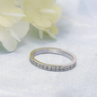 925 Sterling Silver Eternity Band – 2mm Pavé CZ Wedding Ring