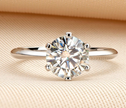 Brilliant Moissanite Solitaire Ring – Elegant 925 Silver Engagement Gift