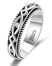 Sleek 925 Sterling Silver Meditation Ring – Timeless 5mm Fidget Jewelry