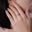 Round Cut 1.5ct Moissanite Promise Ring – Premium White Gold Plated