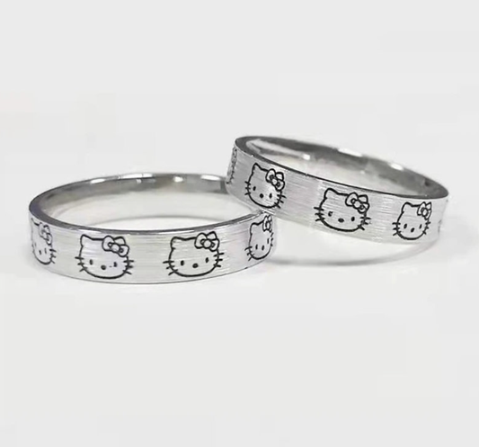 Sanrio Hello Kitty Ring 4 mm Silver Plated Ring