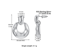 Chunky Silver Door Knocker Earrings – 80s Retro Statement Drop Hoops