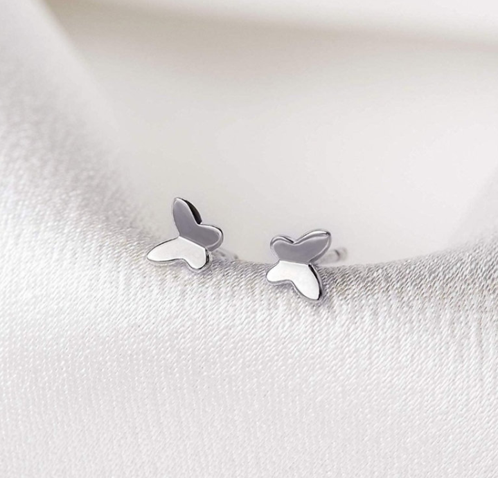 Minimalist Butterfly Stud Earrings – Cute Everyday Fairycore Jewelry