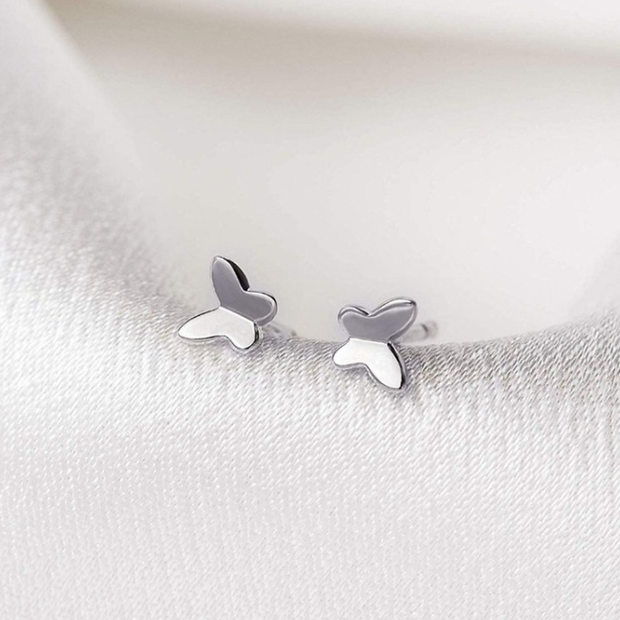 Minimalist Butterfly Stud Earrings – Cute Everyday Fairycore Jewelry