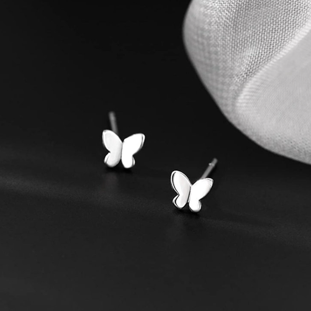 Minimalist Butterfly Stud Earrings – Cute Everyday Fairycore Jewelry