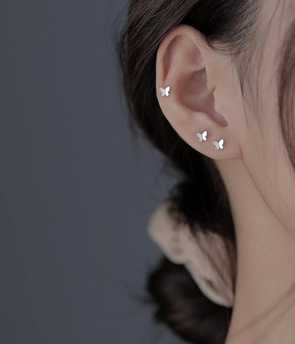 Minimalist Butterfly Stud Earrings – Cute Everyday Fairycore Jewelry