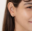 Vibrant Rainbow CZ Huggie Earrings – Cute 10mm Everyday Silver Hoops