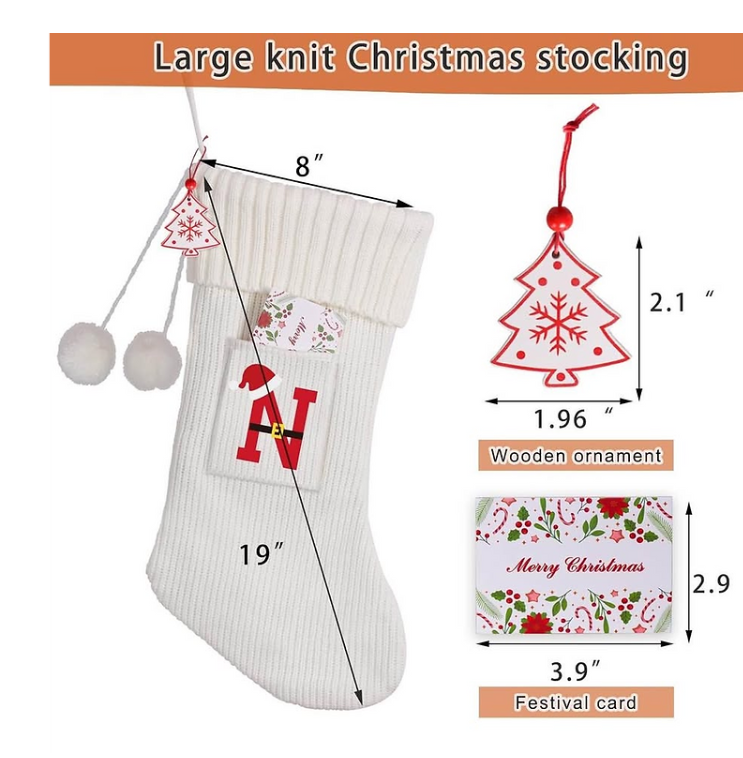 Christmas Stocking 18 Inches Large Knit