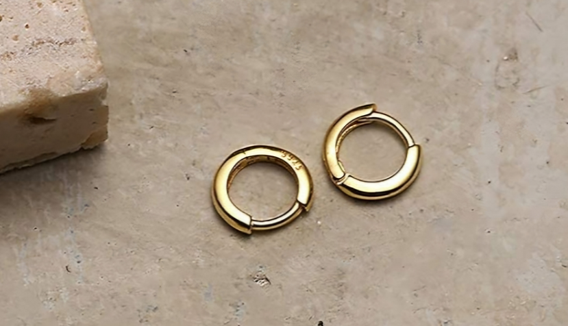 Small Hoop Sterling Silver Earrings
