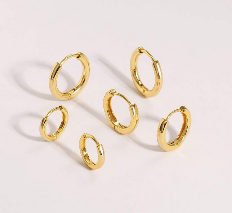 Small Hoop Sterling Silver Earrings