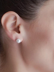 8mm Round White Pearl Earrings – Premium 925 Sterling Silver Studs