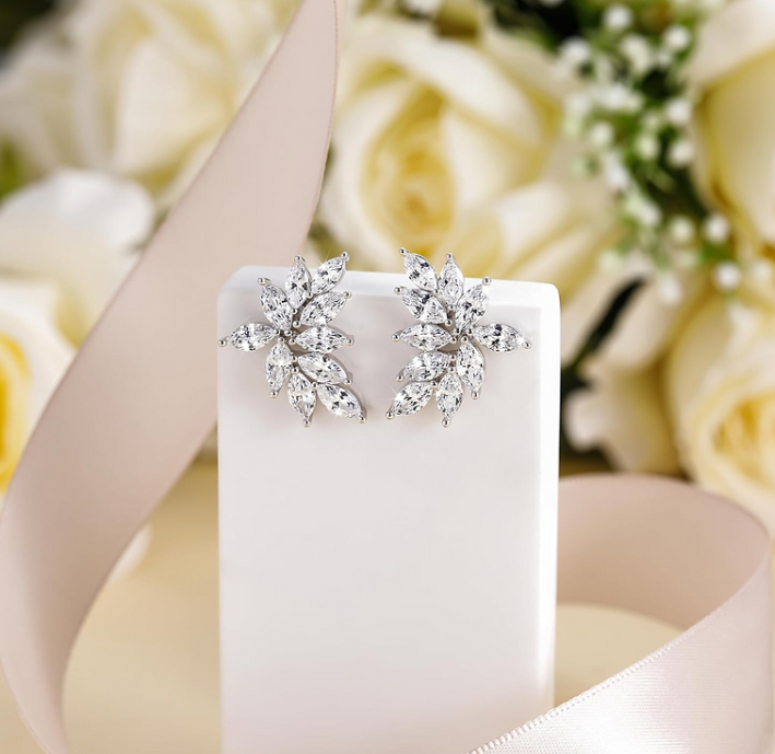 Wedding Earrings With Cubic Zirconia
