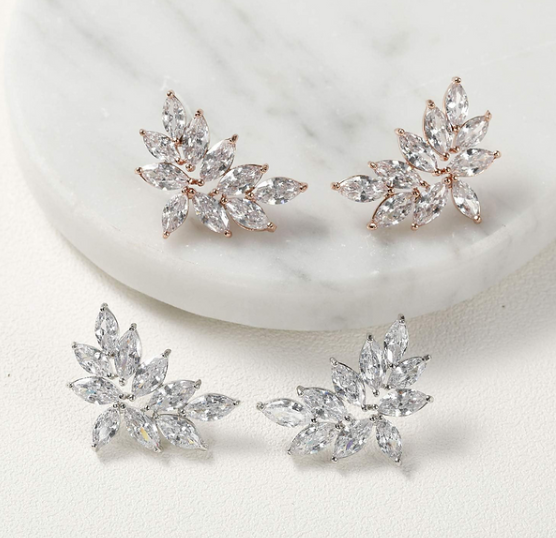 Wedding Earrings With Cubic Zirconia