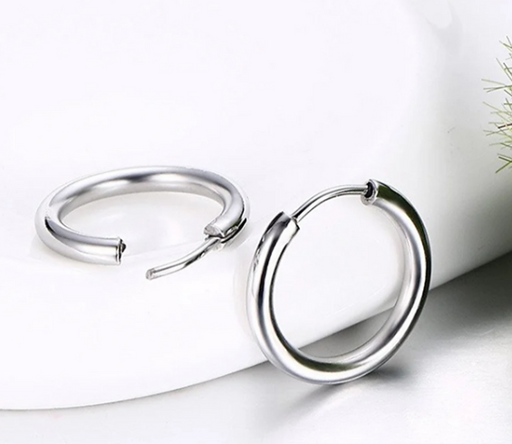 Classic Silver Hoop Earrings  – Premium 925 Sterling Silver
