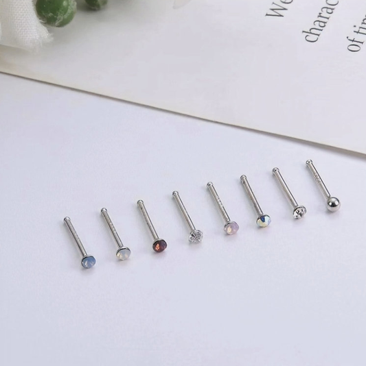 Sterling 925 Silver Set of 8 Piercing