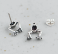 Whimsical Frog Stud Earrings – Cottagecore 925 Silver Jewelry