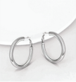 40mm Chunky Silver Hoop Earrings – 5mm Thick 925 Sterling Silver