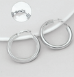40mm Chunky Silver Hoop Earrings – 5mm Thick 925 Sterling Silver