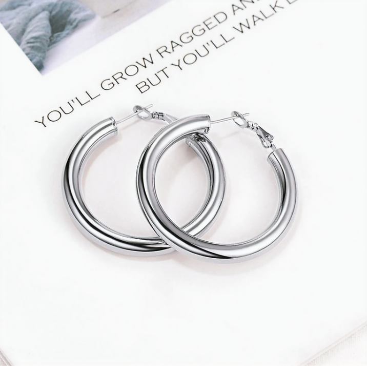 Sterling 925 Silver Hoop Earrings 5 mm