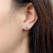 Classic Round Cubic Zirconia Studs – Premium 925 Silver Earrings