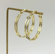 Statement 45mm Textured Gold Hoops – Premium 925 Silver Base