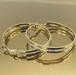 Statement 45mm Textured Gold Hoops – Premium 925 Silver Base