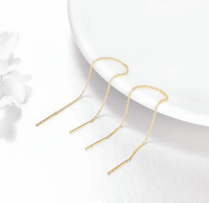 Sterling 925 Silver Chain Earrings