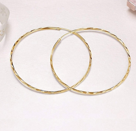 Sterling 925 Silver Hoop Earrings 3 mm