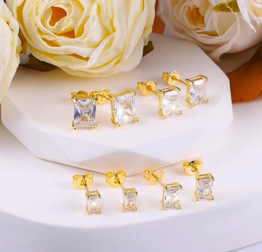 Set of 4 Sterling 925 Silver Earrings