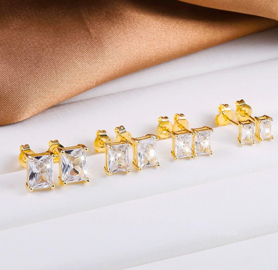 Set of 4 Sterling 925 Silver Earrings