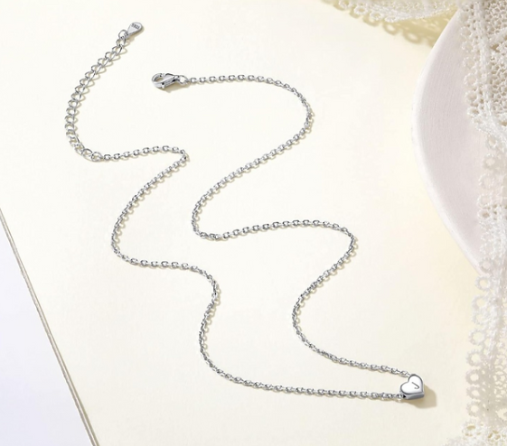 Sterling 925 Silver Chain "G" Pendant Necklace 1.2 mm