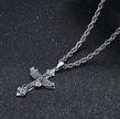 St. Michael Protection Cross Necklace 24 Inch – 925 Silver & Stainless Steel