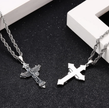 St. Michael Protection Cross Necklace 24 Inch – 925 Silver & Stainless Steel