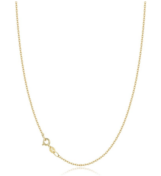 Sterling Silver 14K Gold Plated Chain  1 mm
