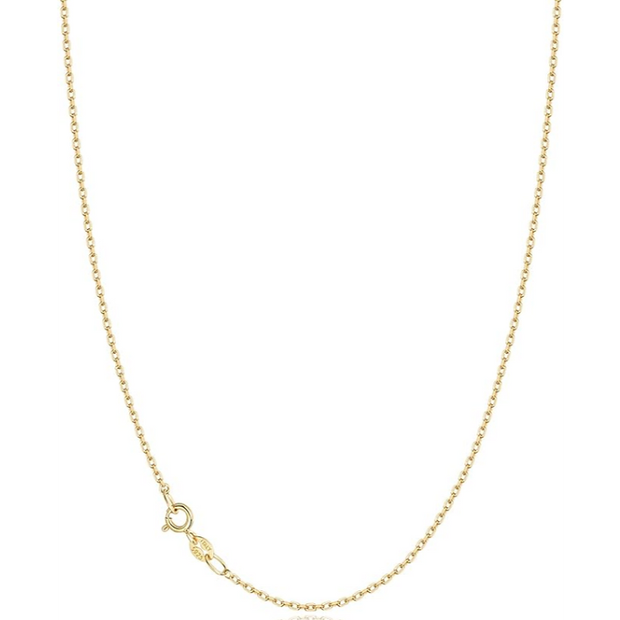 14-Inch Gold Plated Silver Chain – Minimalist Everyday Layering Choker