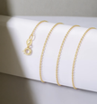 14-Inch Gold Plated Silver Chain – Minimalist Everyday Layering Choker