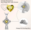 Vintage Celtic Knot Cross Pendant Necklace – 925 Sterling Silver 20 Inch