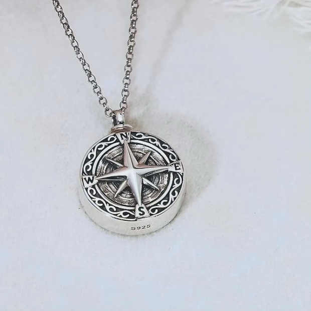 Wanderlust Compass Locket Necklace - Premium 925 Sterling Silver
