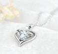 Infinity Heart Pendant Necklace 20Inch  – Premium 925 Silver & Clear CZ