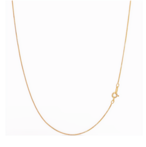 18K Gold Plated Sterling Silver Chain 1 mm