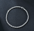 Unisex Sterling Silver Anklet Bracelet – 2mm Everyday Link Chain