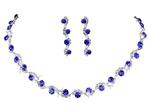 Elegant Blue Crystal Jewelry Set – Necklace & Matching Earrings