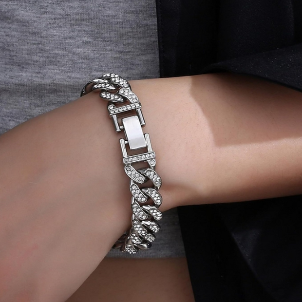 Modern Steel Link Jewelry Set – Durable Chain Necklace & Bracelet